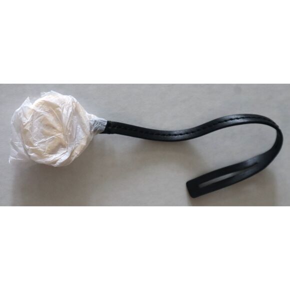 Michael Kors Black Leather Gold "MK" Logo Purse Tag/Fob - Picture 5 of 5